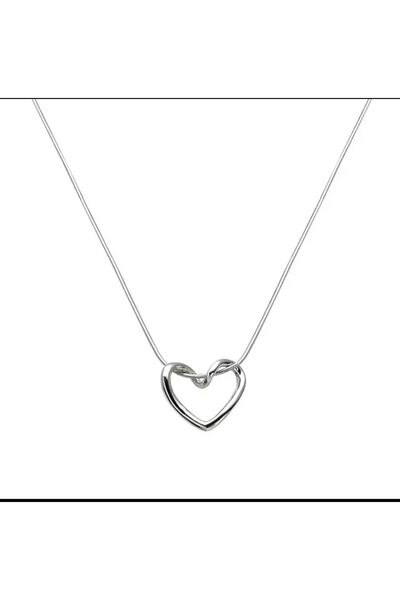 DEMOKAN Kadın Çelik Kararmaz Love Bombing Kolye 45cm Kadın Kolye