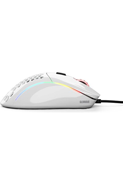 Glorious Model D- Wired Mouse, 61g, RGB, Glossy White