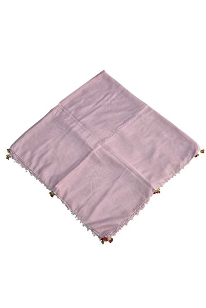 BENLİ El Işi Kiraz Oyalı Düz Renk Eşarp Yazma Çeyizlik Hediyelik 100x100cm