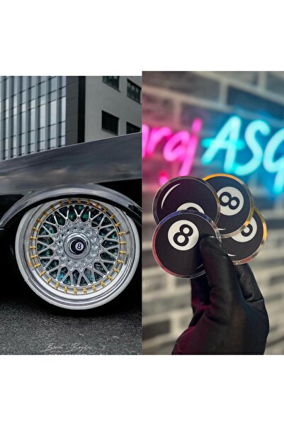 as garaj BİLARDO TOPU DESEN BBS 4'LÜ JANT LOGO TAKIMI PLEKSİ