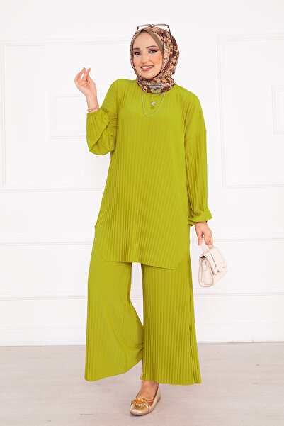 EBRUTESETTÜR Piliseli Rahat Kalıp Tesettür İkili Takım