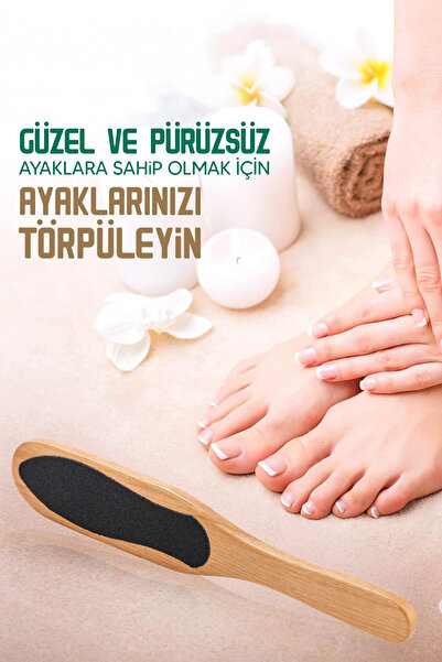 Biowhitening AYAK TÖRPÜ SETİ - SUYA DAYANIKLI AHŞAP SAP - YÜKSEK KALİTELİ TÖRPÜ - NASIR GİDERİCİ - 20 ADET YEDEK