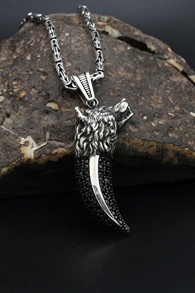 Prestige Kurt Dişi 925 Ayar Erkek Gümüş Kolye Kral Zincir 2Mm 901583