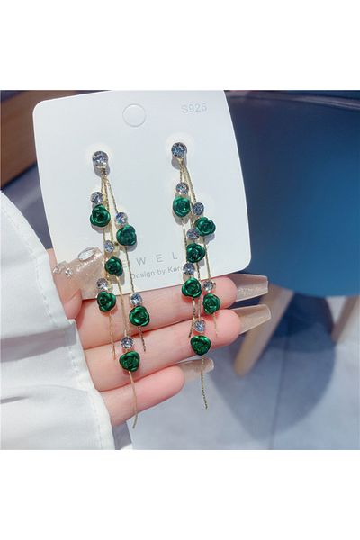 Choice Red ZT4204-3 2PC Women's Halloween Fashion Retro Gothic Style Blood Flow Su Imitation Pearl Earrings