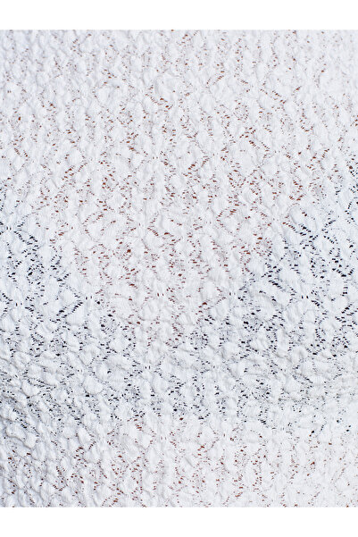 Dilvin 21016 Kayık Yaka Dantel Top-Ekru