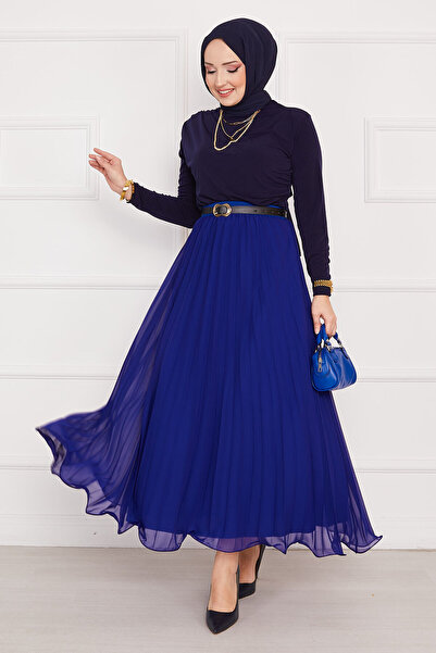 EBRUTESETTÜR تنورة حجاب مطوية بستة طبقات من ساكس