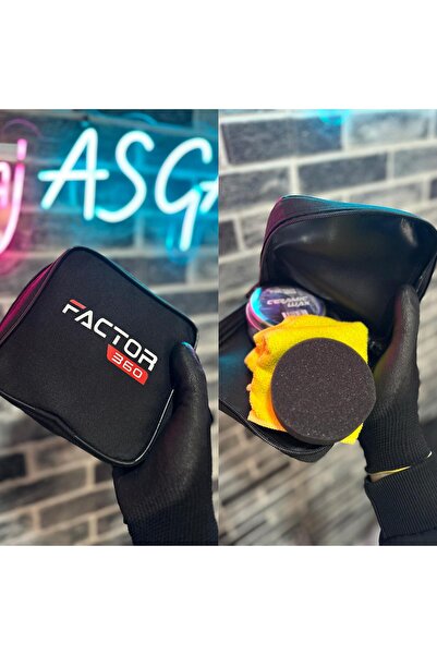 as garaj FACTOR360 ÇANTALI SÜNGER MİKROFİBER BEZLİ SERAMİK VAX TAKIMI