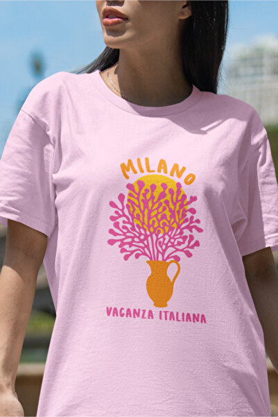 SUNFREE POPULARNA TREND MILANO ŽENSKA MAJICA SA TISKOM Oversize kroj