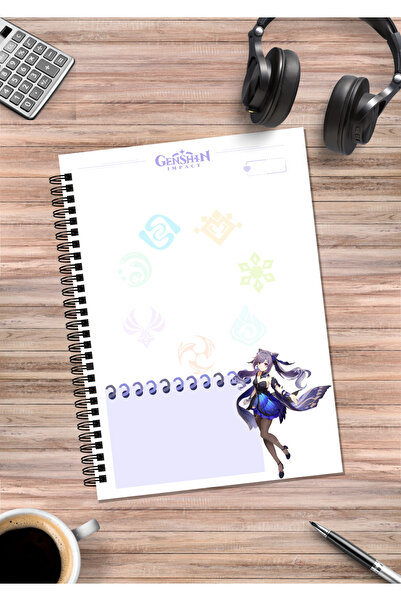 mertfigur Genshin Keqing Anime Spiral Notebook A5 (50Sheets)