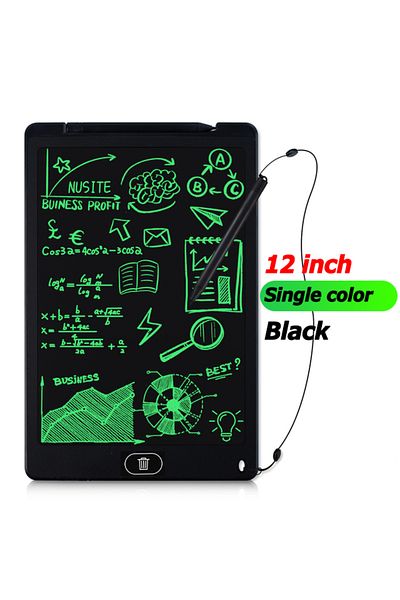 Choice Black 12in Single 8.5/ 12 inch Writing Board Drawing Tablet LCD Screen Writing Digital Graphic Table