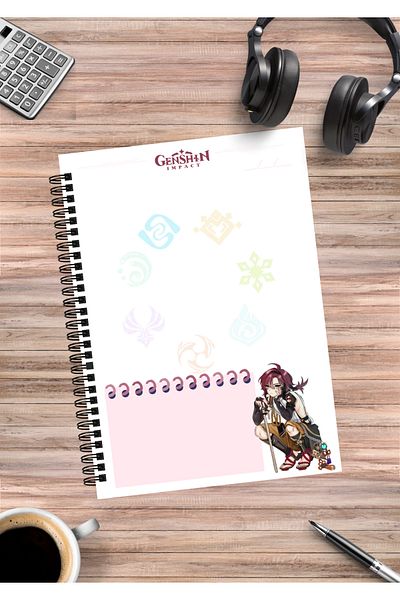 mertfigur Genshin Heizou Anime Spiral Notebook A5 (50Sheets)