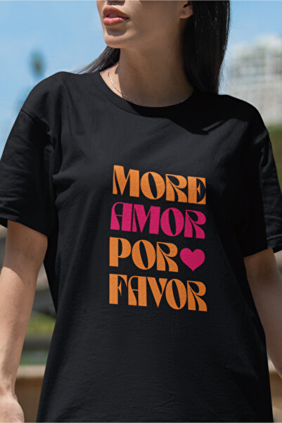 SUNFREE POPULARNI TREND ŽENSKA MAJICA SA TISKOM "MORE AMOR" Oversize kroj