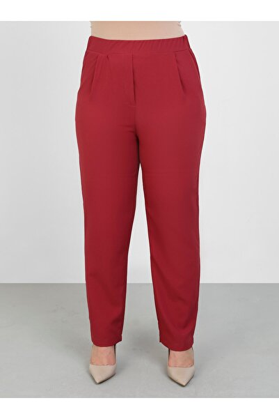 ALİA Plus Size Γιλέκο & Παντελόνι Διπλό Σετ - Αποξηραμένο Τριαντάφυλλο - Alia