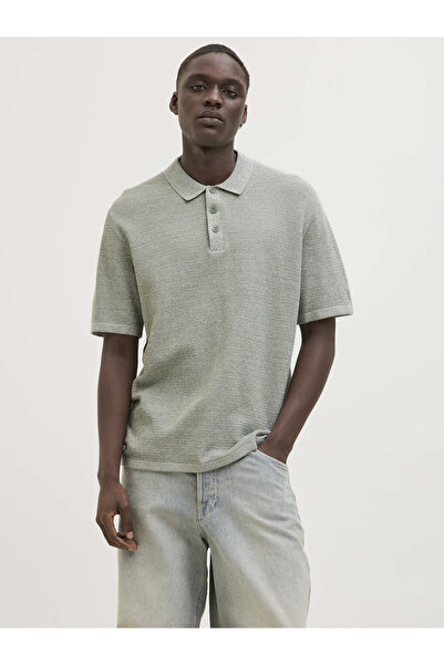Jack & Jones Green Jack Jones Polo Tshirt for Men, Jjegeorge Knıt Stylı 12268...