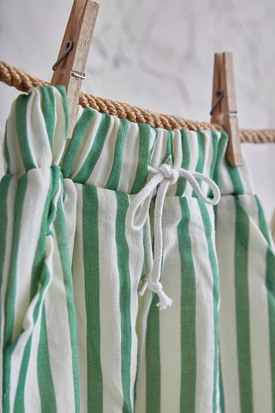Kirazkids Muslin Trousers Green Striped