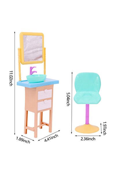 Choice NQ1956 أثاث لدمى باربي، ملابس، إكسسوارات، سرير، مرآة، 1/6، ديكور بيت ا...