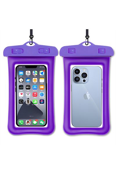 Choice 1 قطعة من حافظات الهاتف العالمية المقاومة للماء IPX8 باللون الأرجواني لهاتف iPhone 15 14 13 12 11 Pro Max مقاومة للماء