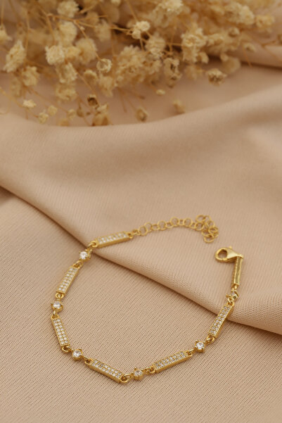 Neva GOLD KAPLAMA İNCE ÇUBUKLAR GÜMÜŞ BİLEKLİK