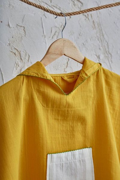 Kirazkids Muslin Poncho Mustard