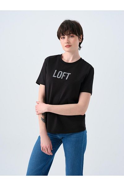 Loft Model de tricou negru de damă 2039263