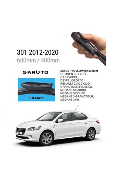 SKAUTO Peugeot 301 Ön Cam Muz Silecek Takımı (2012-2020)