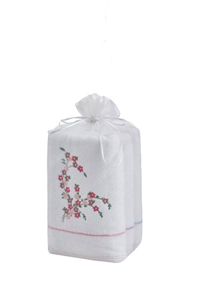 kiraz Flovie 100% бавовна 50x100 з квітковим вишиванням, набір з 3 рушників