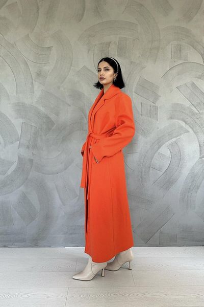 leyla sanat sanata yeni bir bakış açısı Leyla Sanat Sanata a New Perspective Orange Belted Midi Coat