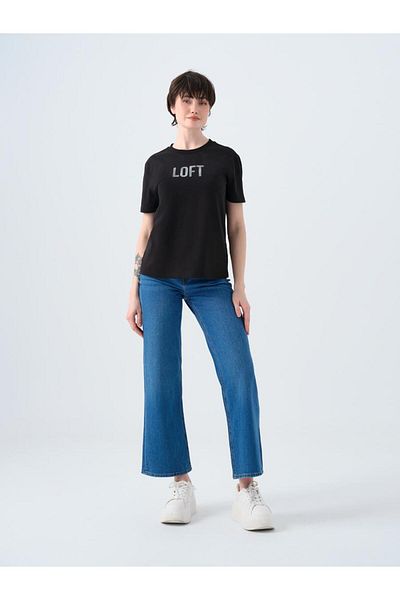 Loft Model de tricou negru de damă 2039263