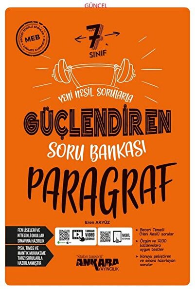 Ankara Yayıncılık Güncel 7.Sınıf Paragraf Yeni Nesil Sorularla Güçlendiren So...