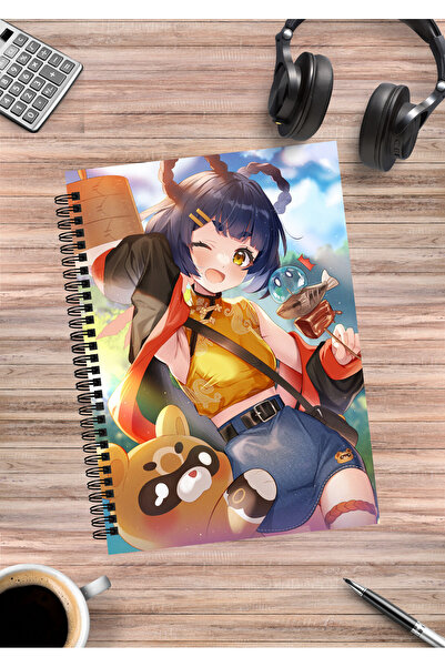 mertfigur Caiet spiral Genshin Xiangling Anime A5 (50 de pagini)