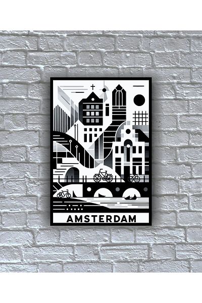 icase Cities of the World Rome London Amsterdam Lisbon Madrid Warsaw Wall Decoration Wooden Painting Set