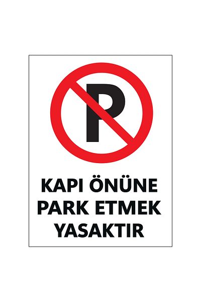 Lucena Parking Prohibited in Front of Metal Door 15 cm X 20 cm Warning Sign Direction Sign