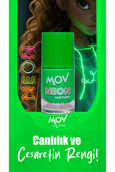 MOV Neon Oje Yeşil No:5