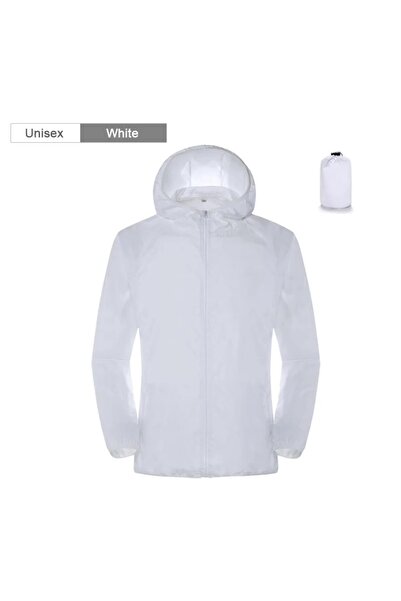 Choice M Unisex-white Camping Rain Coat Men Women Windbreaker Women Men's Wat...