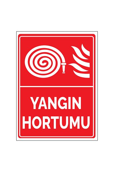 Lucena Metal Fire Hose 15 cm X 20 cm Warning Sign Direction Sign