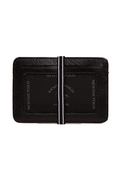 Newish Polo Men's Genuine Leather Wallet and Card Holder - Black