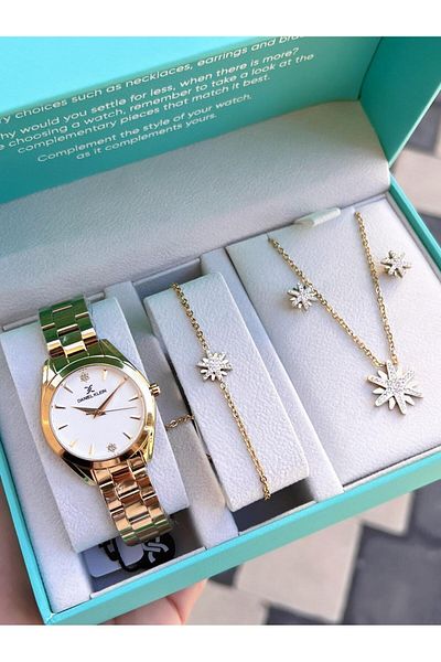 Daniel Klein Steel Jewelry Set - 3 Atm Women Wrist Watch with 2 Years Warranty Gift