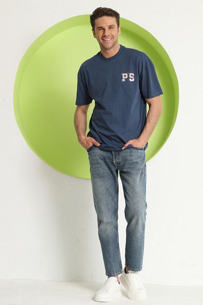 Polo State Ανδρικό μπλουζάκι Ps Printed Oversize Oil