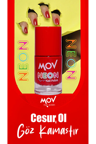 MOV Neon Oje Kırmızı No:6