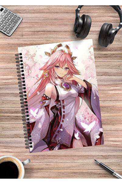 mertfigur Genshin Yae Miko Yaemiko Caiet cu spirală anime A5 (50 coli)