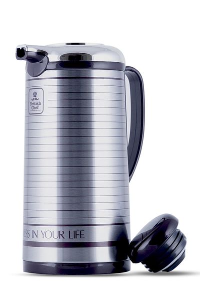 British Chef 1.3L Double-Walled Glass Vacuum Insulated Flask – Ideal for Social Events