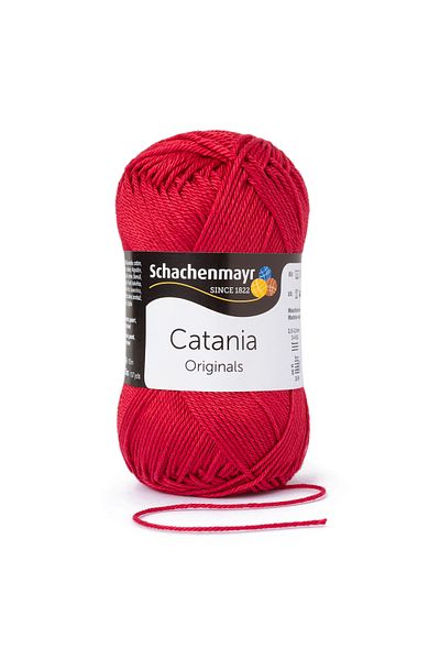 Anchor Catania Amigurumi Hand Knitted Toy Bag Thread 100% Cotton 50 Gr 424 Red