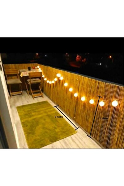 Hasır Dünyam Doğal Kamış Hasır Çit 1 X5 Metre Balkon Çiti Bahçe Çiti , Hasır Bambu Çit, Bahçe Çiti Ve Gölgelik