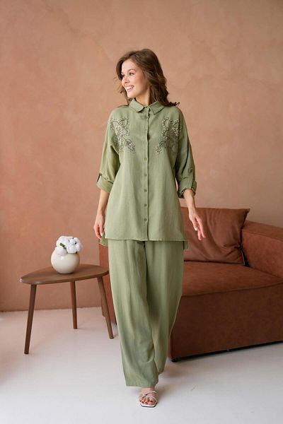 BURRASCA Bead Embroidered Linen Suit