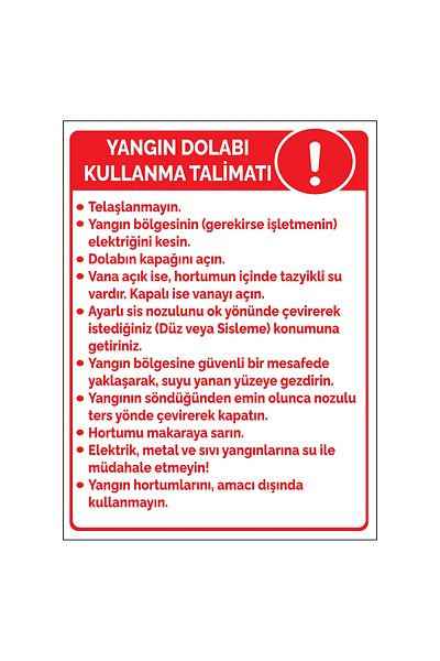 Lucena Metal Fire Cabinet Instruction to Use 15 cm X 20 cm Warning Sign Direction Sign