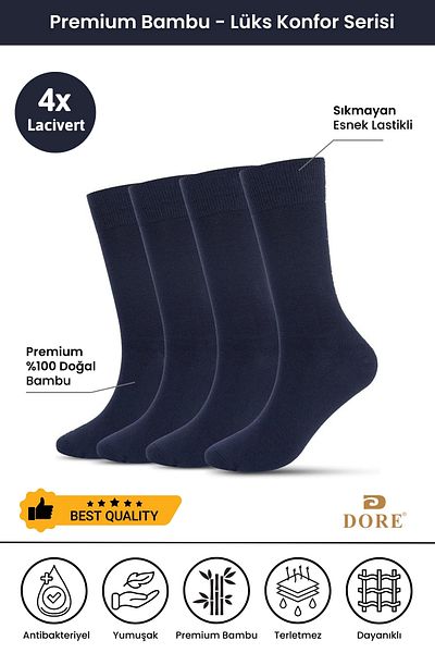 Dore Αυθεντικές ανδρικές μακριές κάλτσες, Premium Bamboo Seamless and Confort Model