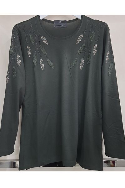 N.Y.YILDIZ Star 1, Class Quality Fruze Thread Seasonal Mom Classic Size Stone Embroidered Bluz