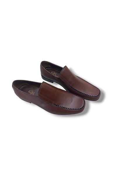 Growish Gr0278 Genuine Leather Leather Sole Rok Model Saddled Loafer Men's Shoes