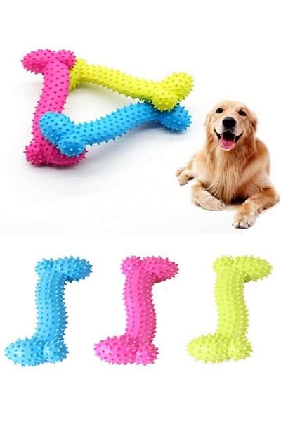 jetfast 2 Pieces of Bone Shaped Dog Teeth Scratching and Bite Apparatus