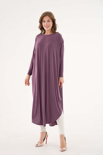 NİSUM MODA Sandy Tunic with Slits on the Sides